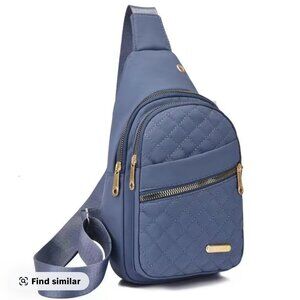 Blue Quilted Fanny Pack, Bum, Crossbody, Park Bag‎ (NEW & SUPER CUTE!)